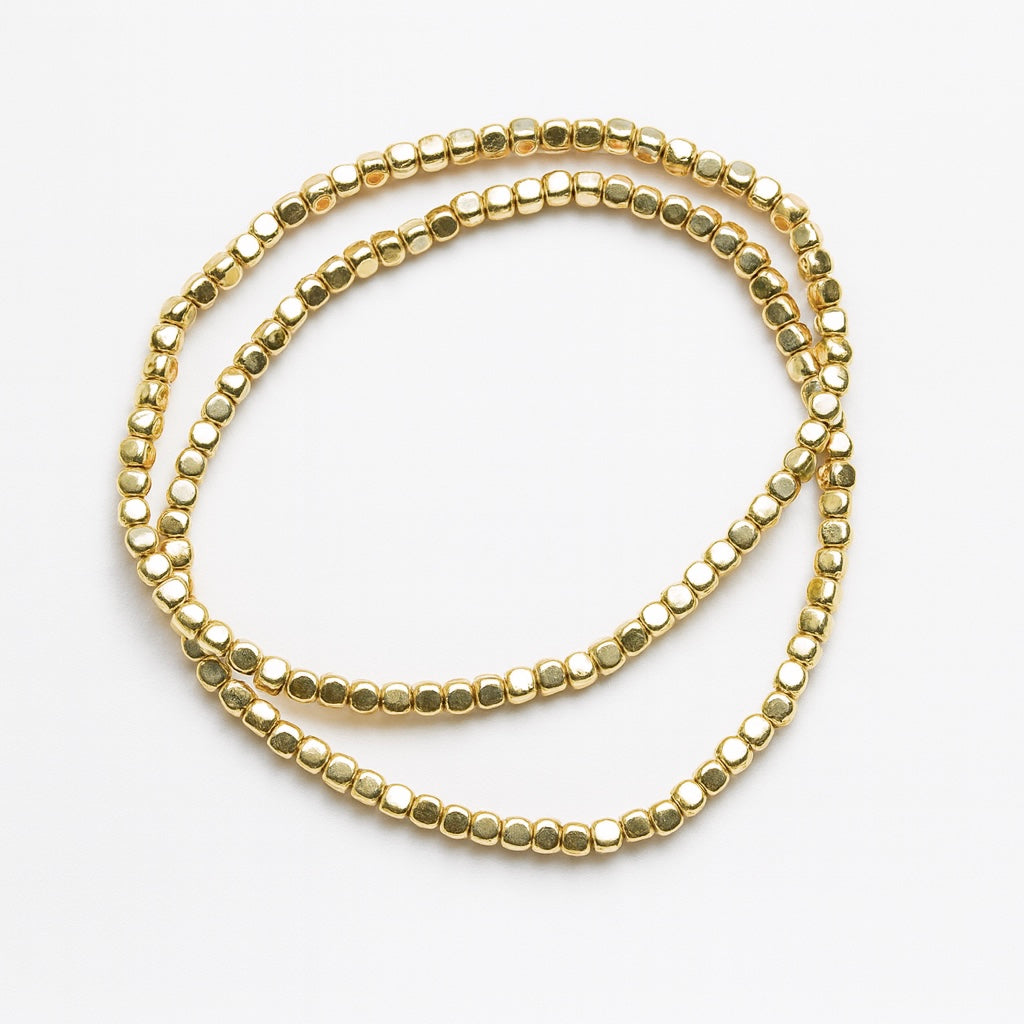 Set de 2 bracelets dorés en hématite – Hymaya